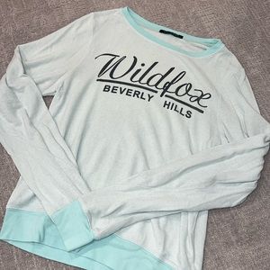 Wildfox Light Blue Baggy Beach Jumper